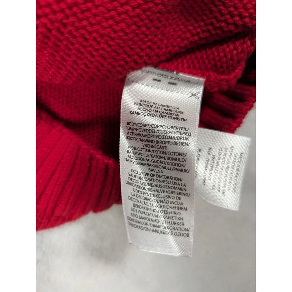 Polo Ralph Lauren Striped Kids Quarter Zip Pullover‎ Sweater Flesh Pony